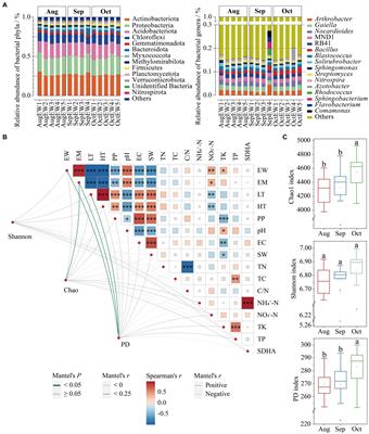 Stochastic processes drive the dynamic assembly of bacterial communities in Salix matsudana afforested soils